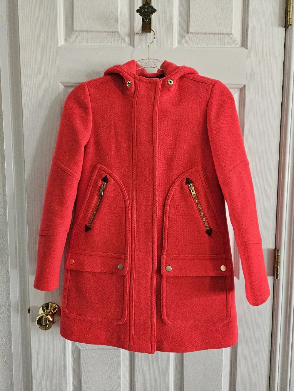 NWOT J.Crew New Chateau Parka Coat In Italian Stadium Cloth- Petite Size 00 - Picture 8 of 13
